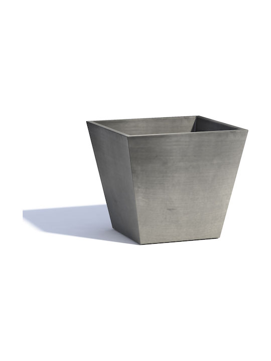 Ecopots Rotterdam Taper Square Γλάστρα Πλαστική Ανθρακί 30x30x26.3εκ.