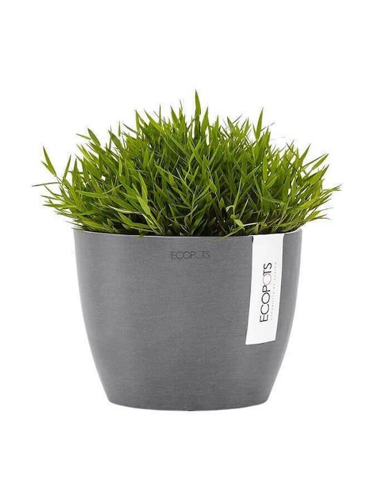 Ecopots Stockholm Grey 16x12.5cm Übertopf Kunststoff Gray 16x16x12.5εκ.