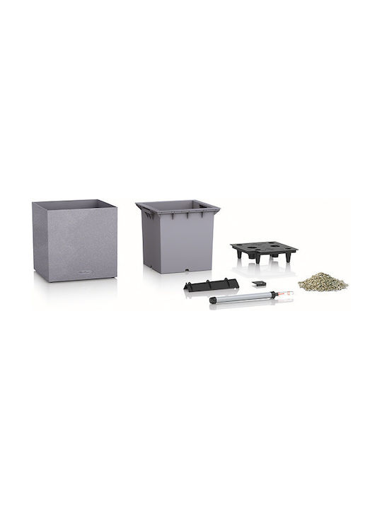 Lechuza Canto Stone Auto-udare Ghiveci Plastic 30x30x30cm.