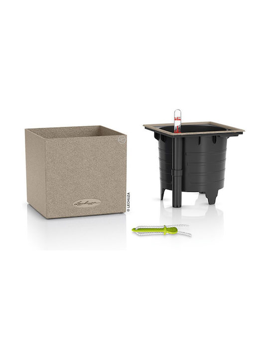 Lechuza Canto Stone Auto-udare Ghiveci Plastic 14x14x13.5cm.