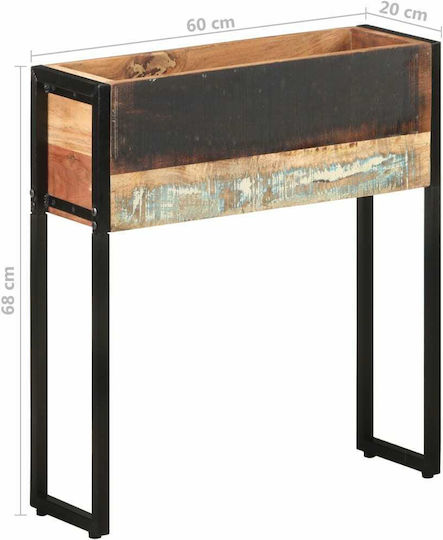 vidaXL Blumenkasten Hölzernes Mehrfarbig 60x20x68cm.