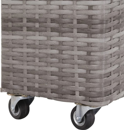 vidaXL Plastic Planter Box Grey 80x22x79 cm