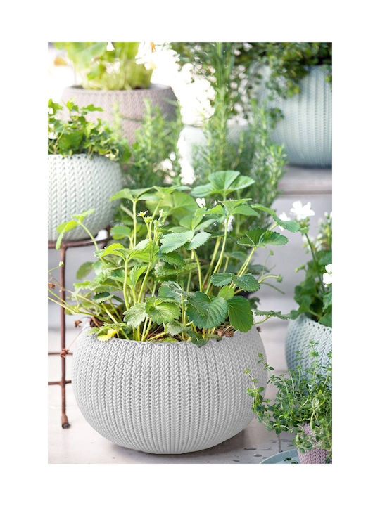 Prosperplast Γλάστρα Splofy Bowl Oală pentru plante Alb 23.9x23.9x16.1cm