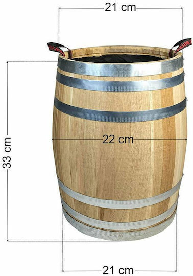 Tesias Pot Barrel Wooden Beige 57x57x84.5cm.