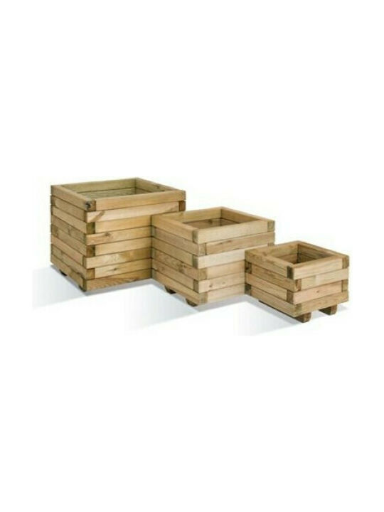 Showood Квадратна Саксия Дърво 50x50x37см.