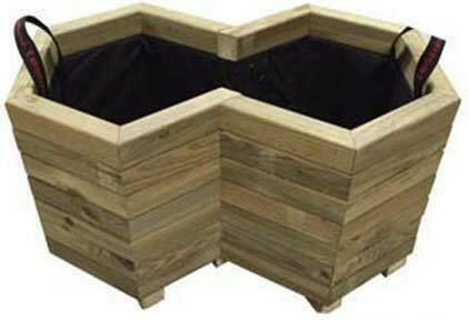 Tesias Planter Box Wooden Beige 42x69x36cm.