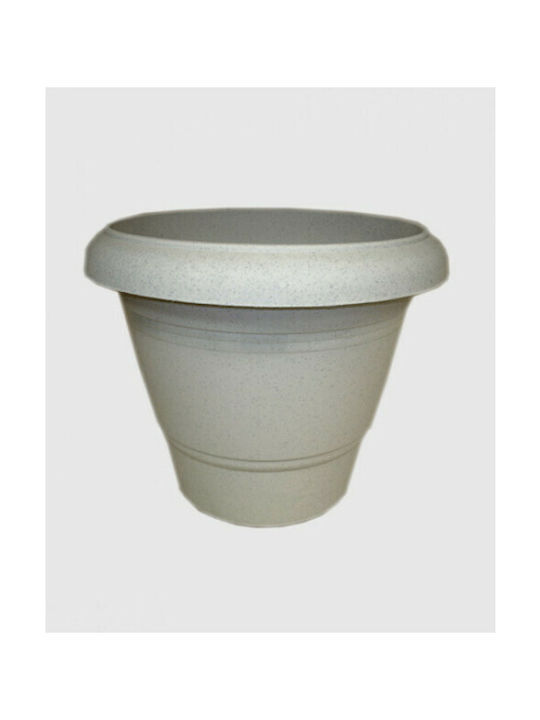 Atmosphera Festone Plastic Flower Pot Gray 32x32x26cm