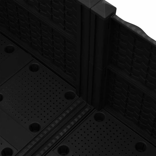 vidaXL Ζαρντινιέρα Πλαστική Μαύρη 80x80x23εκ.