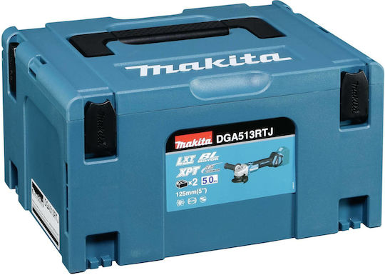 Makita Grinder 125mm Battery Brushless with Speed Control 2x5Ah
