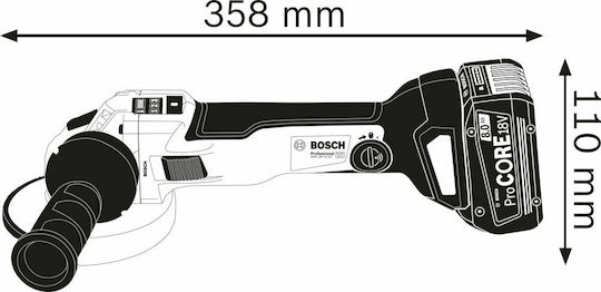 Bosch GWX 18V-10 SC Grinder 125mm Battery Brushless with Speed Control 18V Solo