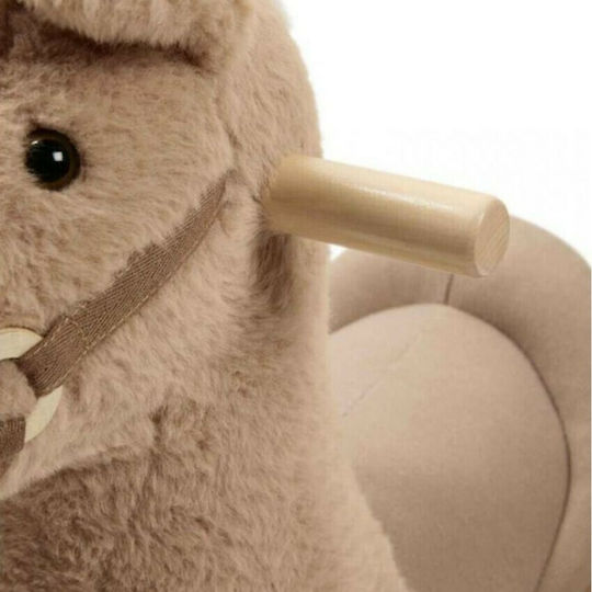 Mamas & Papas Bugsy Fabric Rocking Toy Horse for 12+ months Brown