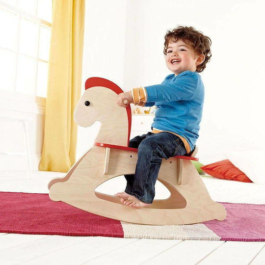 Hape Wooden Rocking Toy Horse for 10+ months Beige