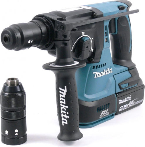 Makita DHR243RTJ Impact Demolition Hammer Battery Brushless 18V 2x5Ah with Chuck SDS Plus / Quick DHR243RTJ