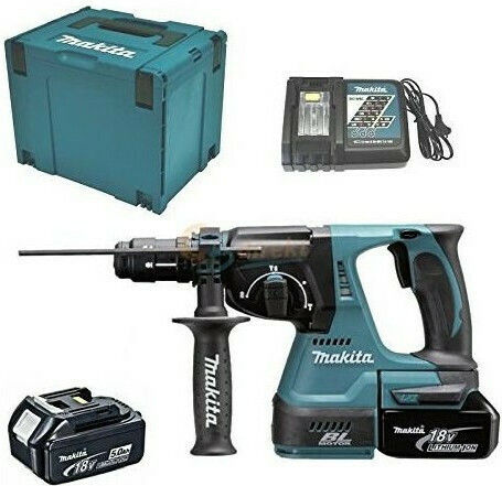 Makita DHR243RTJ Impact Demolition Hammer Battery Brushless 18V 2x5Ah with Chuck SDS Plus / Quick DHR243RTJ