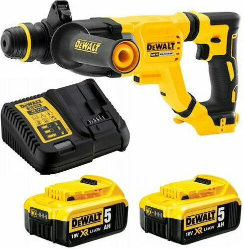 DEWALT Κρουστικό Σκαπτικό Πιστολέτο Μπαταρίας Brushless 18V 2x5Ah με Υποδοχή SDS Plus DCH263P2