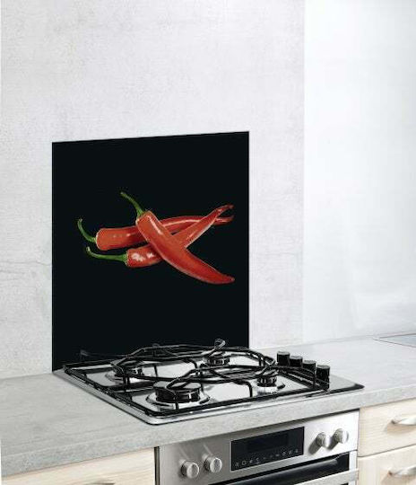 Wall Sticker Splash Guard Black/Red 1 Piece 70x60cm Wenko