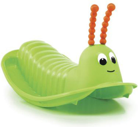 AMILA Schaukelspielzeug Caterpillar für 18++ Monate Grün