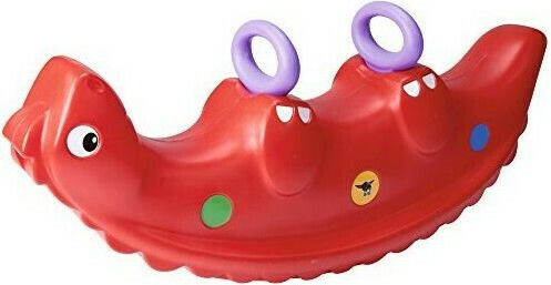 Big Plastic Rocking Toy Lizard for 12+ months with Max Load Capacity 50kg Red