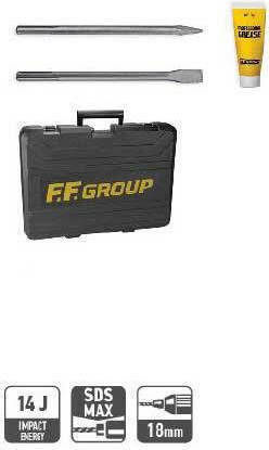 FFG DH 5MX Pro Impact Demolition Hammer Electric 1200W with Chuck SDS Max 43226