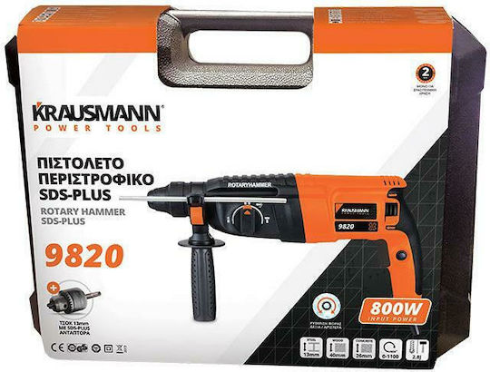 Krausmann 9820 Impact Demolition Hammer Electric 800W with Chuck SDS Plus 9820