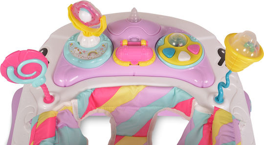 Cangaroo Unicorn Baby Walker with Music Pink