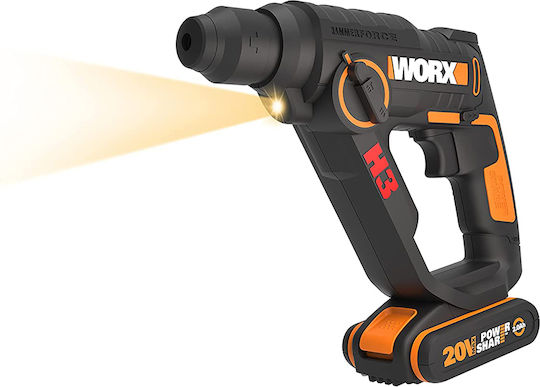 Worx WX390.1 Impact Demolition Hammer Battery 20V 2x2Ah with Chuck SDS Plus / Quick WX390.1