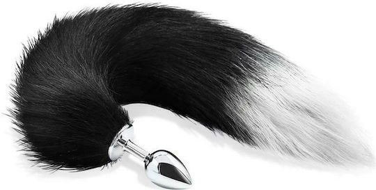 IntoYou Bdsm Line Fox Tail Anal Plug Mittel Black / White 8cm