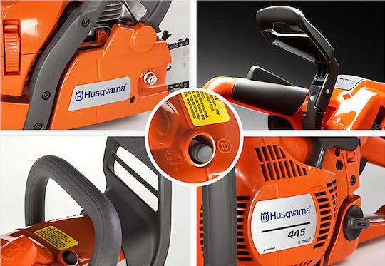 Husqvarna 445 Benzin-Kettensäge 4.9kg mit Schiene 45cm und Easy Start