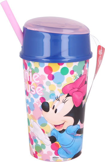 Stor Căniță pentru copii Minnie Feel Good din Plastic Roz 400ml 51101
