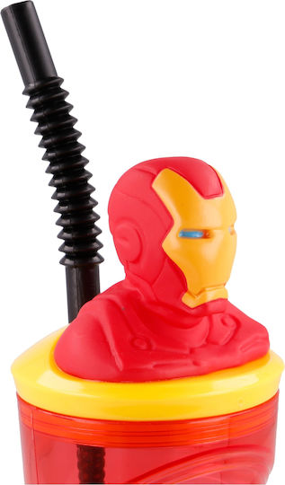 Stor Baby Cup Iron Man made of Plastic Red 360ml 57778