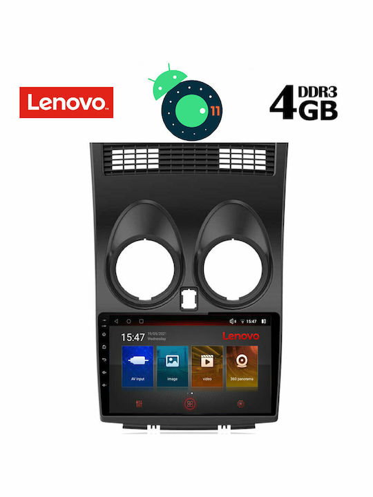 Lenovo Sistem Audio Auto pentru Nissan Qashqai 2007-2014 (Bluetooth/USB/AUX/WiFi/GPS/Apple-Carplay/Partitură) cu Ecran Tactil 9"