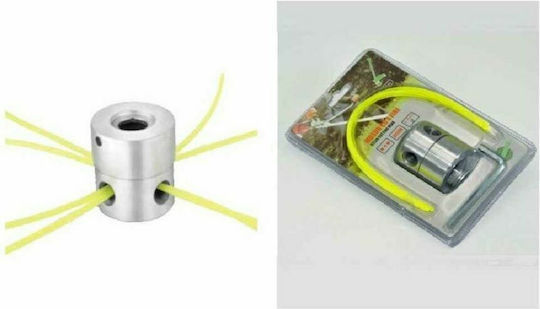 Manual Aluminum Strings Trimmer Head with Retaining Screw 4 Line Outputs Universal