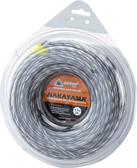 Nakayama Carbon3 Twist Μεσινέζα Τρίγωνη Στριφτή Μήκους 23m και Πάχους 4.2mm