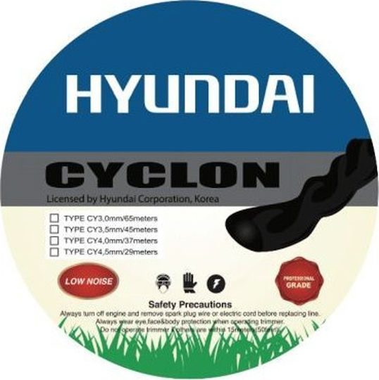 Hyundai Cyclon Square Twist Brush Cutter Trimmer Line 4.5mm 29m 81F33