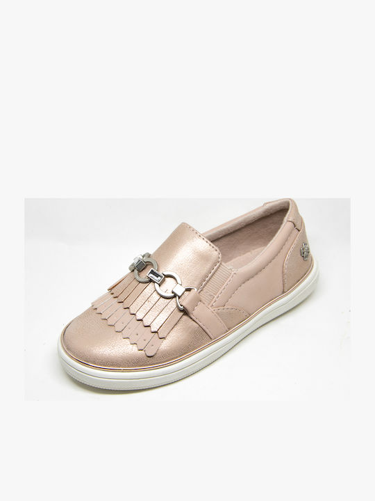 Girls PU Leather Slip-On Moccasins Pink