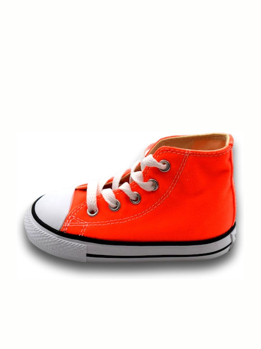 Chuck Taylor All Star All Star Παιδικά Sneakers High Πορτοκαλί