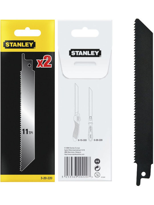 Stanley Jig Saw Blade 130mm Multipurpose 2pcs 3-20-220