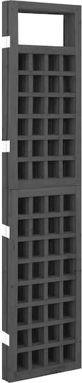 vidaXL Декоративен Параван Дървен с 4 Панела Black 161x180см