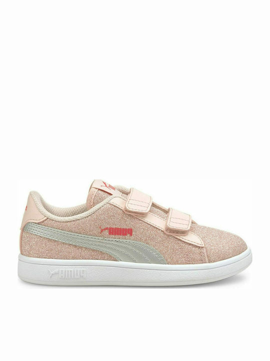 Smash v2 Glitz PS Kinder Sneakers mit Klettverschluss Rosa