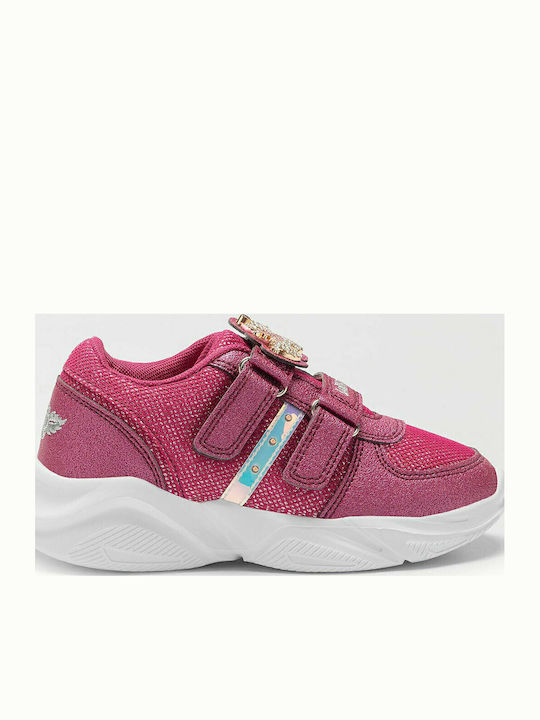 Unicorno Kinder Sneakers mit Klettverschluss & Lichtern Fuchsie