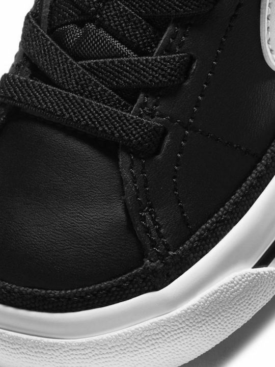 Court Legacy Kids Sneakers with Hoop & Loop Closure Black / Gum Light Brown / White