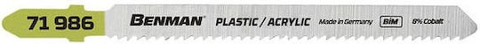 Benman Jig Saw Blade 100mm for Plastics 5pcs 71986