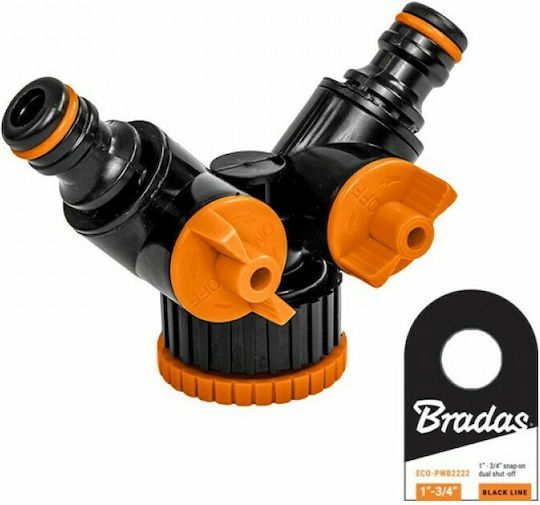 Bradas ECO-PWB2222 Water Dispenser Double Outlet 1" - 3/4" with Switch Black