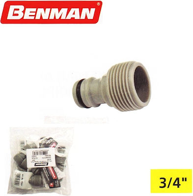 Benman 77031 Ρακόρ Βρύσης με Αρσενικό Σπείρωμα 19mm