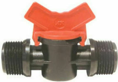 Palaplast 3156/0101 Connection Pipe Valve with Switch and Male-Male Thread 13mm