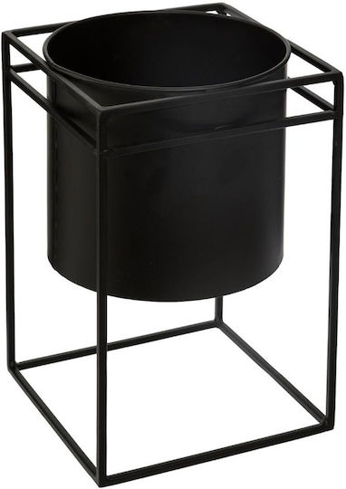 Plant Pot Metal Black