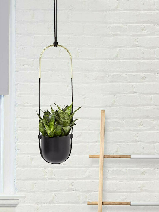 Umbra Bolo Hanging Planter Ceramic Black 15.9x15.9x62.2cm. Pendant