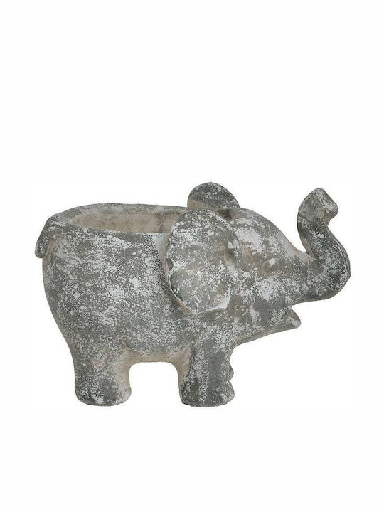 Inart Übertopf Beton Gray 20x20x14εκ. Elefant