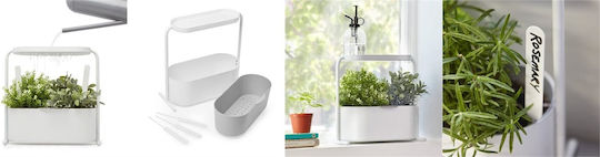 Umbra Guardino Plant Pot Metal White with Stand 34.2x16.2x34.2cm