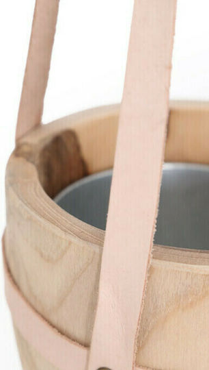 Soulworks Planter Bullet Hanging Hanging Planter Wooden Brown 18x18x100cm.